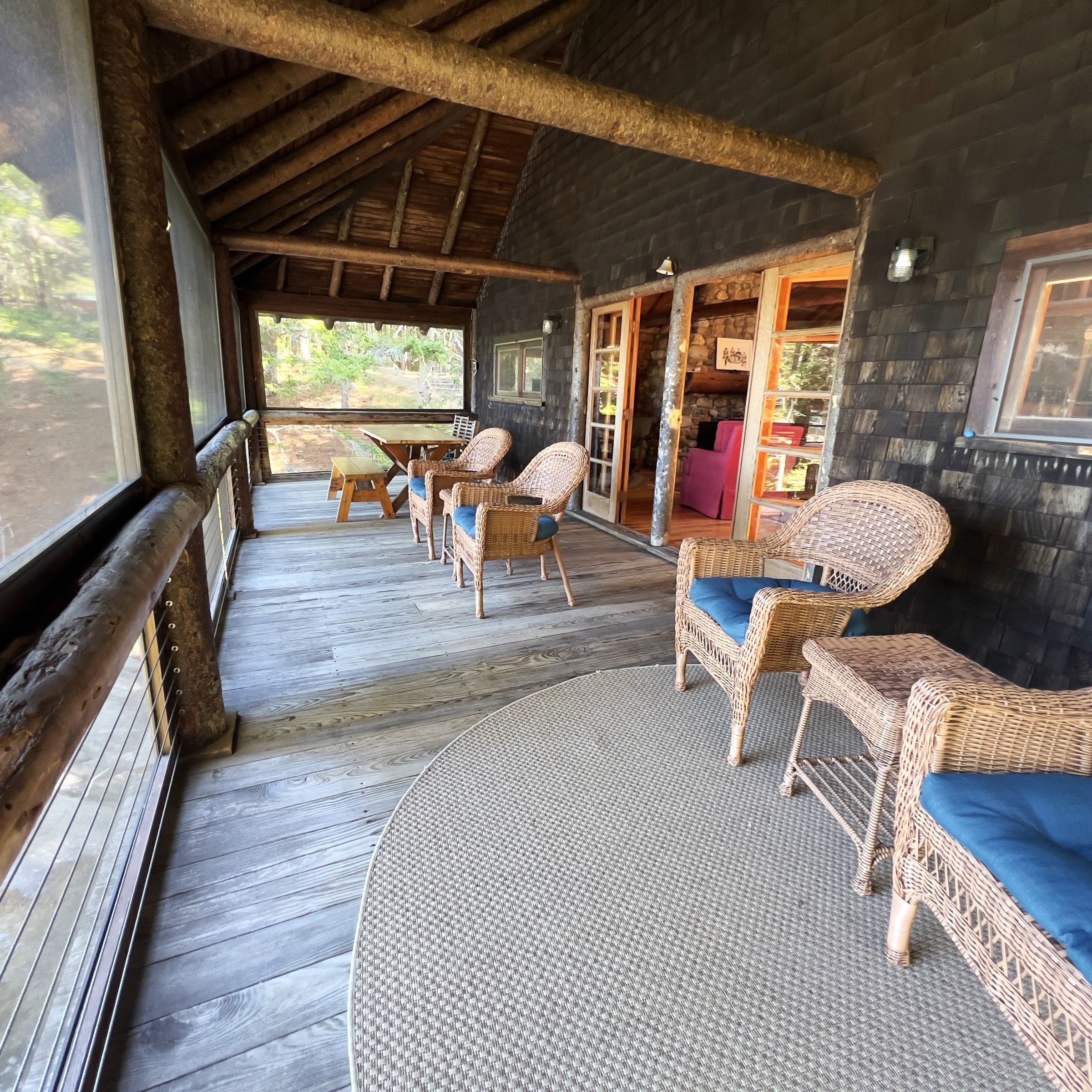 The front porch of the Boathouse